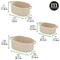 mDesign Casual Woven Cotton Rope Bathroom Basket with Handles, Set of 3